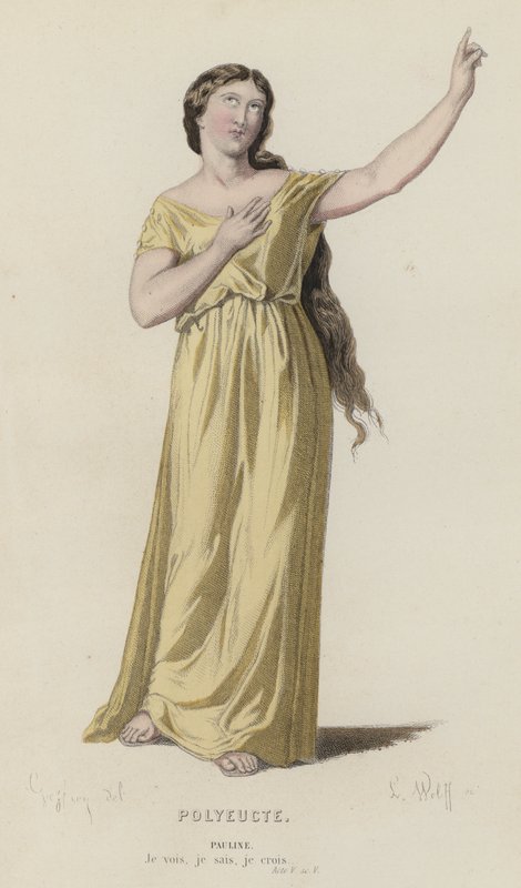 Corneille, Polyeucte, Act V, Sc V (renkli gravür) by French School