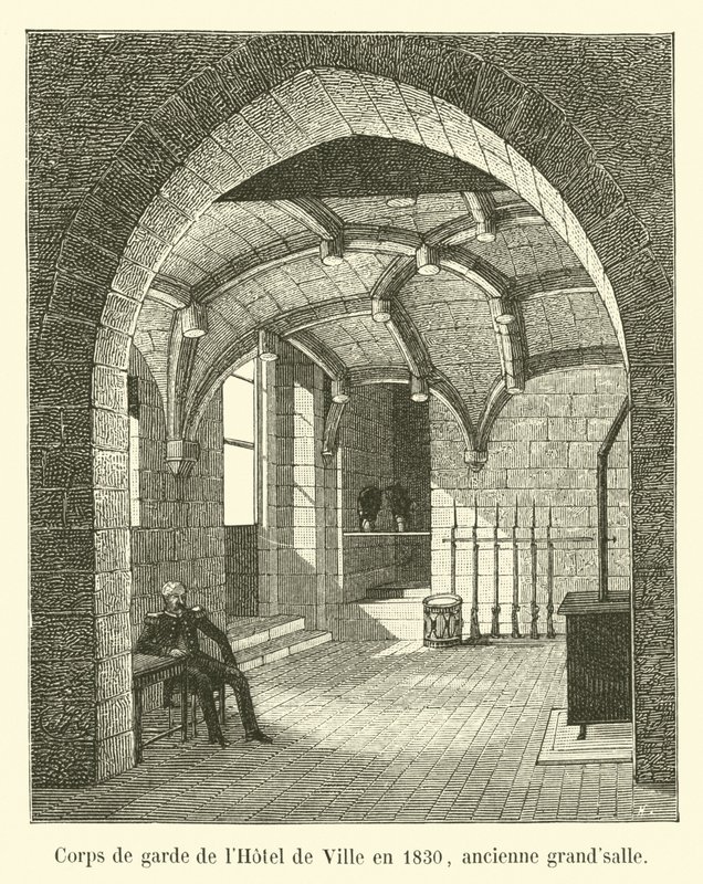 1830 yılında Belediye Binası Muhafız Evi, eski Grand Hall by French School