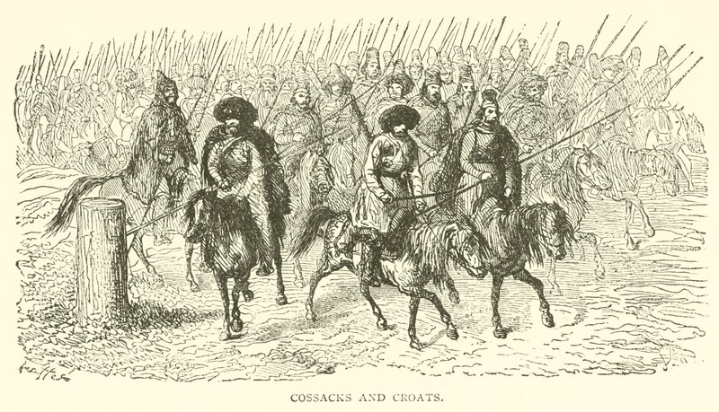Kazaklar ve Hırvatlar (gravür) by French School