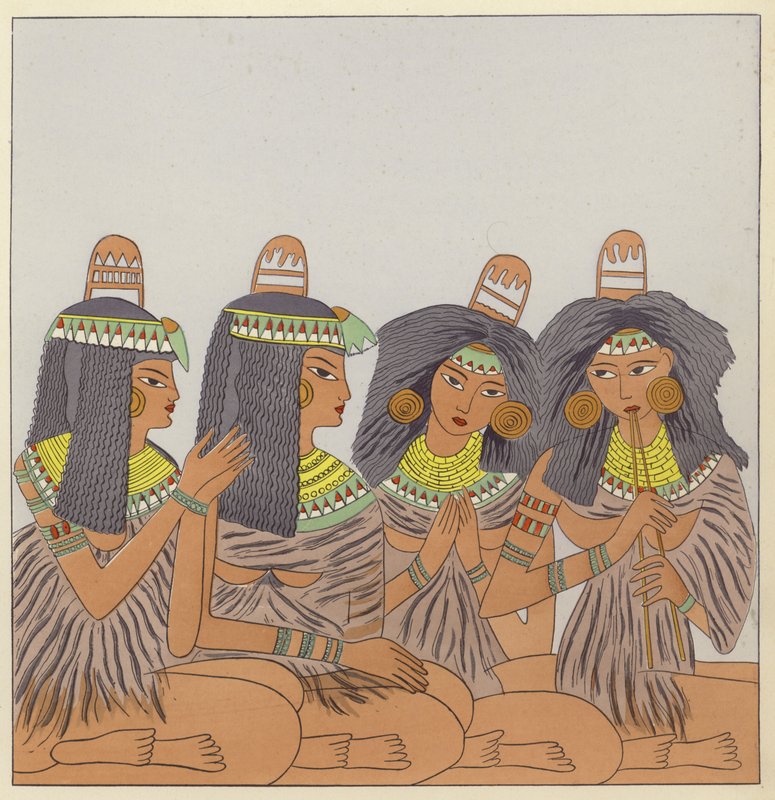 Costume Feminin Mondial (renkli taş baskı) by French School