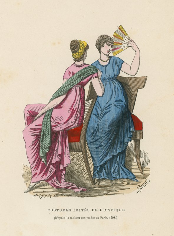 Antik çağdakileri taklit eden kostümler, 1798 by French School