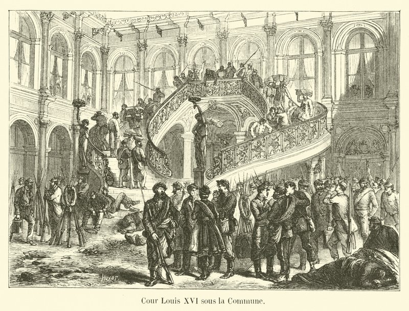 Komün altında Louis XVI mahkemesi by French School