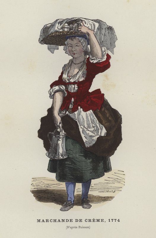 Krem satıcısı, 1744 by French School