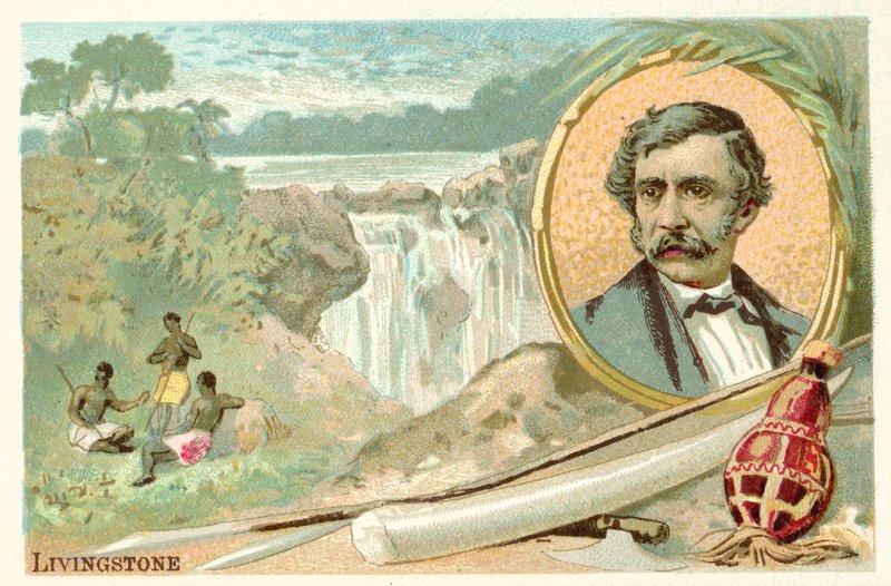 David Livingstone, İskoç misyoner ve kaşif (chromolitho) by French School