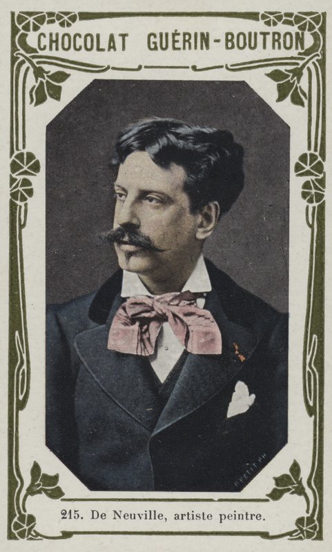 De Neuville, ressam (renkli fotoğraf) by French School