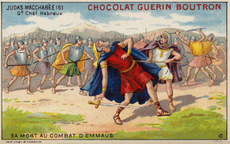 Judas Maccabeus'un Emmaus Savaşı'nda Ölümü (chromolitho) by French School