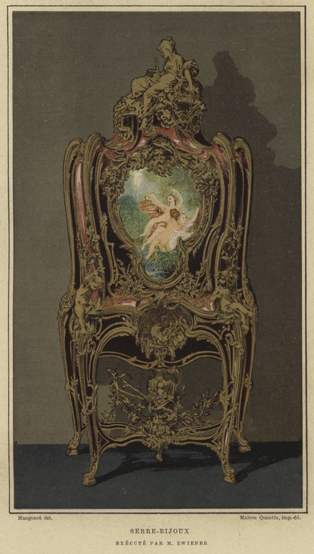 Joseph Emmanuel Zwiener tarafından dekore edilmiş serre-bijoux, 19. yüzyıl by French School