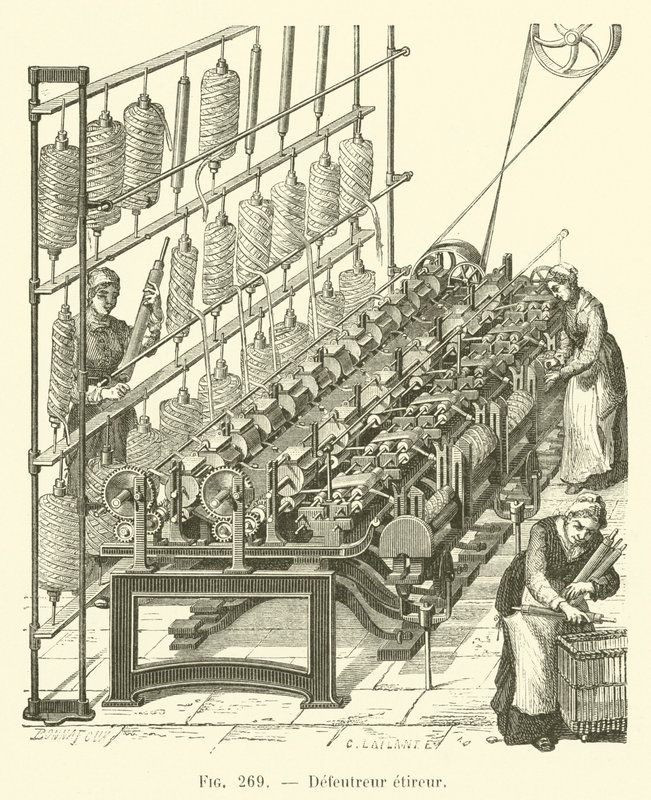Defeutreur etireur (gravür) by French School