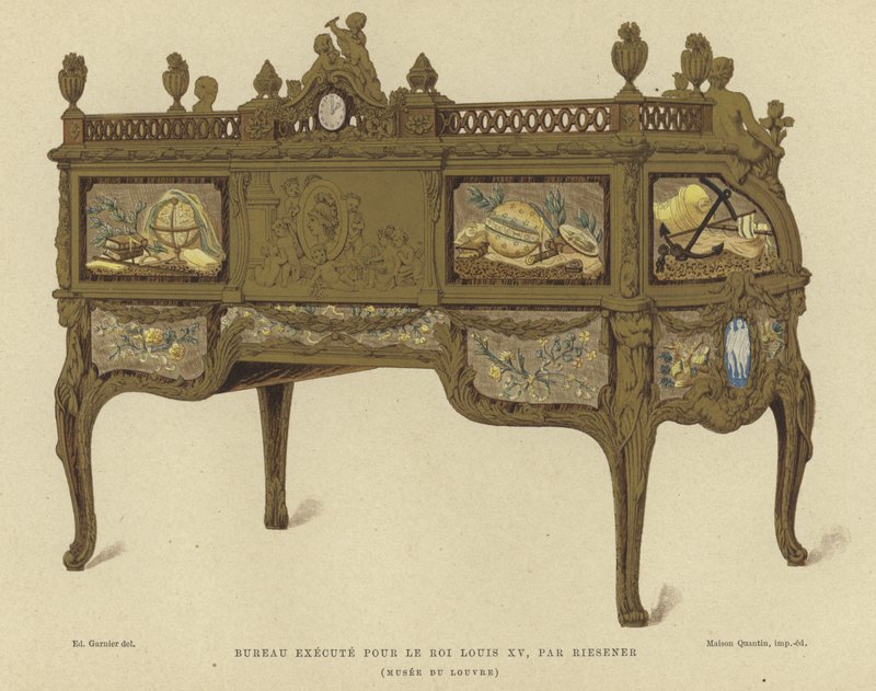 Fransa Kralı XV. Louis için Jean Henri Riesener tarafından yapılmış masa, 18. Yüzyıl by French School