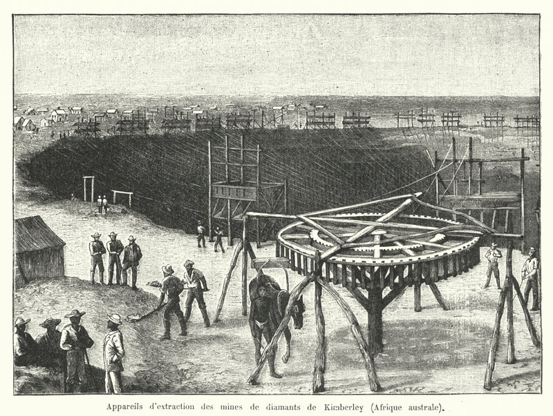 Kimberley elmas madenleri, Ümit Burnu, Güney Afrika by French School