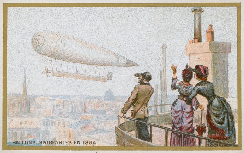 1884 yılında Zeplin zeplin by French School