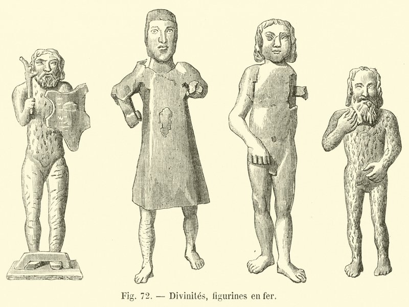 Tanrılar, demir heykelcikler by French School