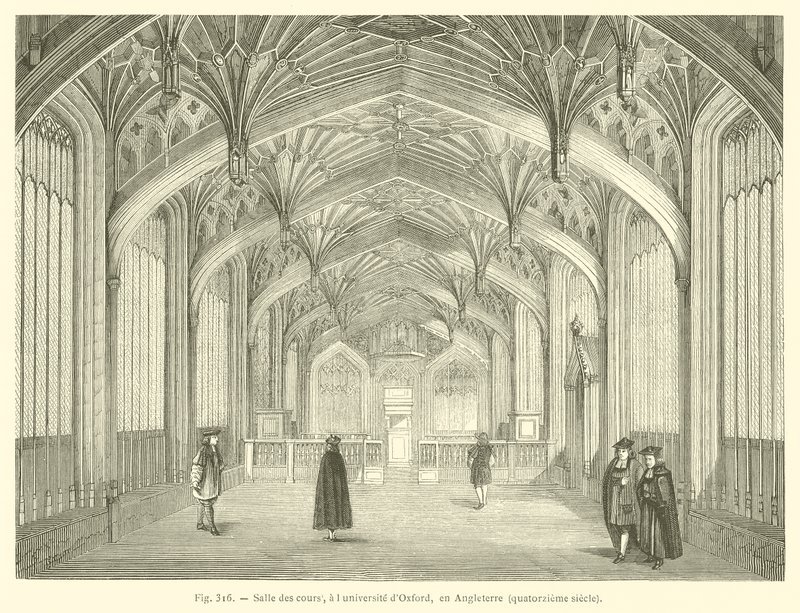 İlahiyat Okulu, Bodleian Kütüphanesi, Oxford (gravür) by French School