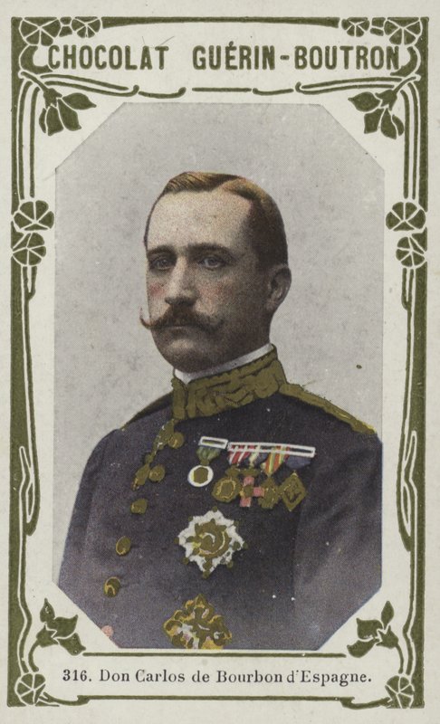 Don Carlos de Bourbon dEspagne (renkli fotoğraf) by French School