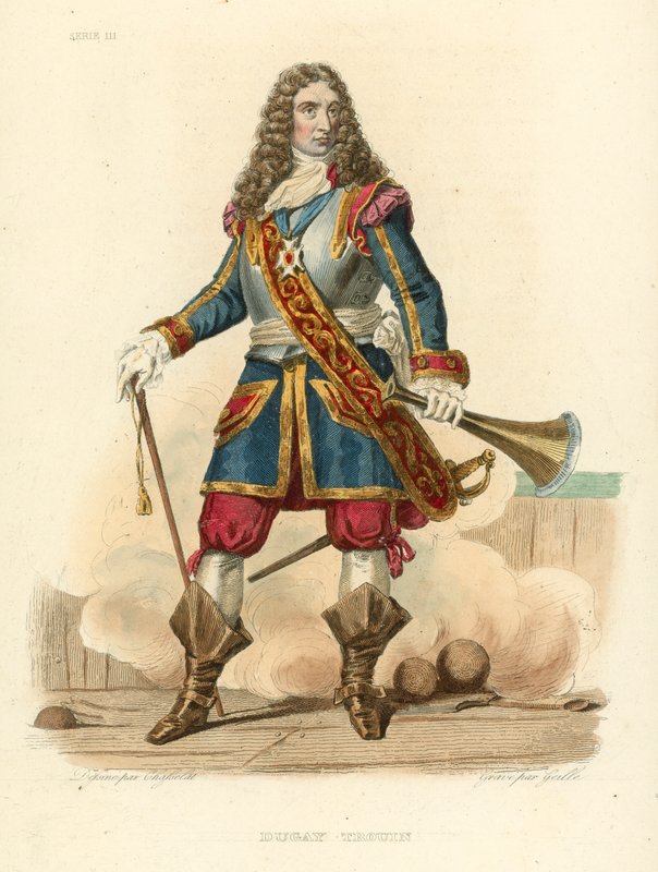 Duguay Trouin (renkli gravür) by French School