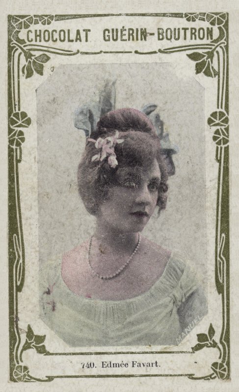 Edmee Favart (renkli fotoğraf) by French School