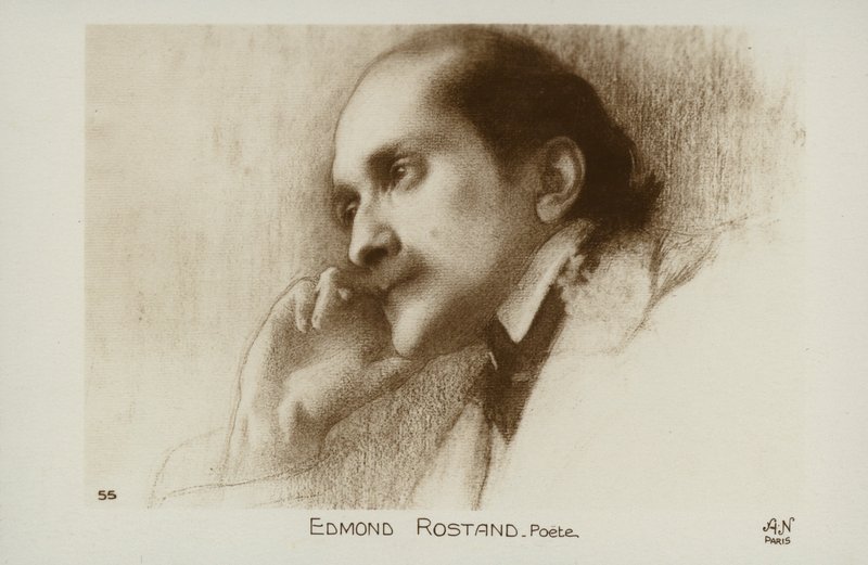 Edmond Rostand (1868-1918), Fransız şair ve dram yazarı (lito) by French School