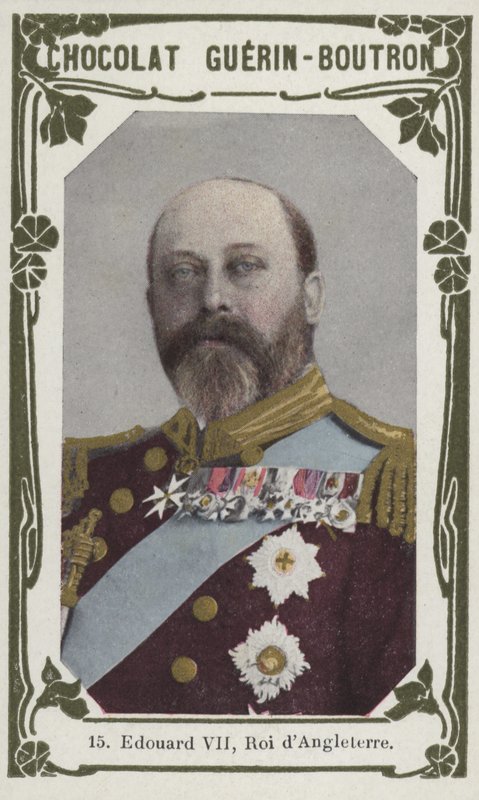 Edouard VII, Roi dAngleterre (renkli fotoğraf) by French School