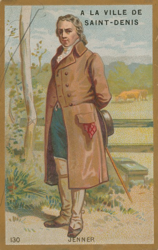 Edward Jenner, İngiliz doktor ve çiçek hastalığı için bir aşı keşfedici. by French School