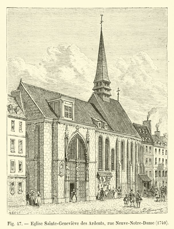 Sainte-Genevieve des Ardents Kilisesi, rue Neuve-Notre-Dame, 1704 by French School