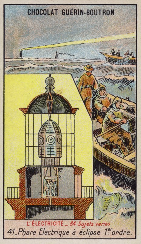 Elektrikli deniz feneri (chromolitho) by French School