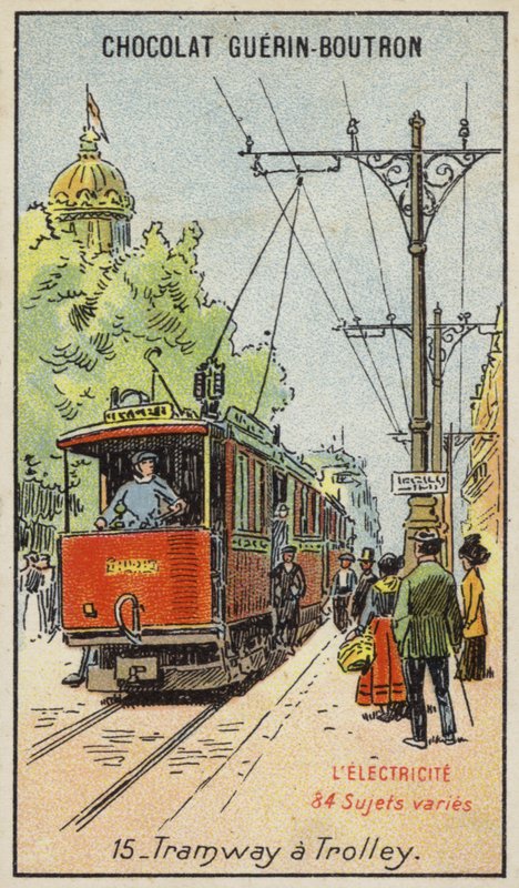 Elektrikli tramvay (chromolitho) by French School