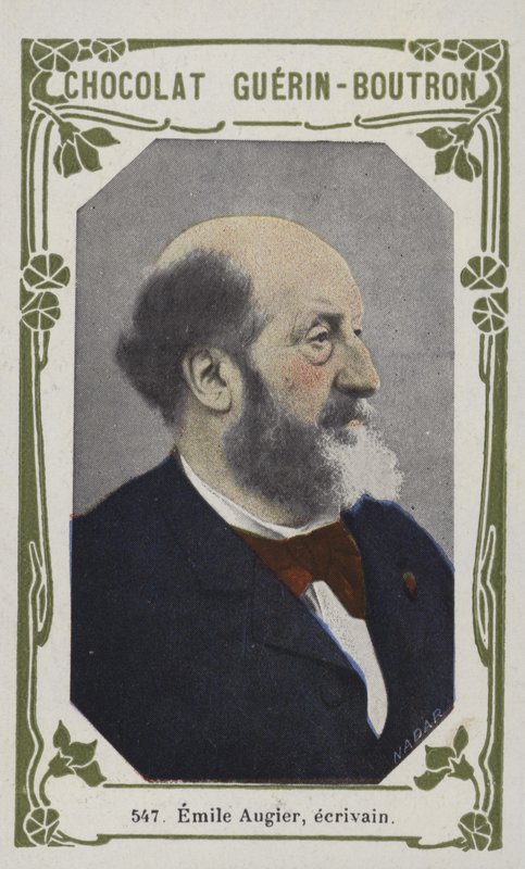 Emile Augier, yazar (renkli fotoğraf) by French School