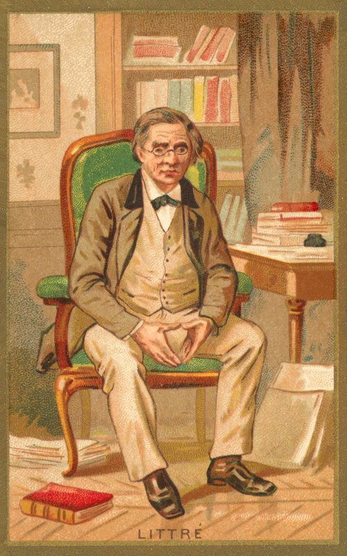Emile Littre, Fransızca sözlükçü ve filozof (kromolito) by French School