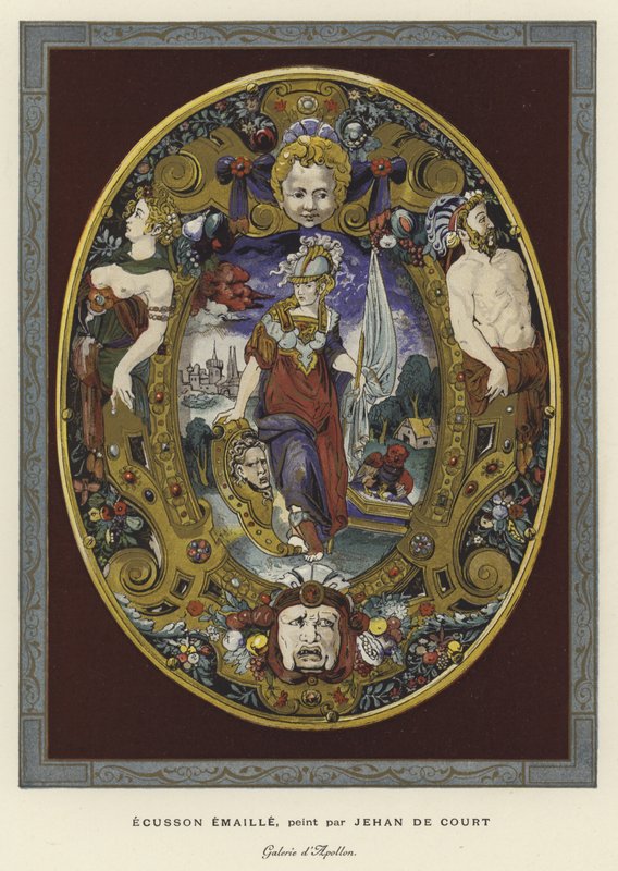Jean Decourt tarafından boyanmış emaye rozet, 16. yüzyıl by French School