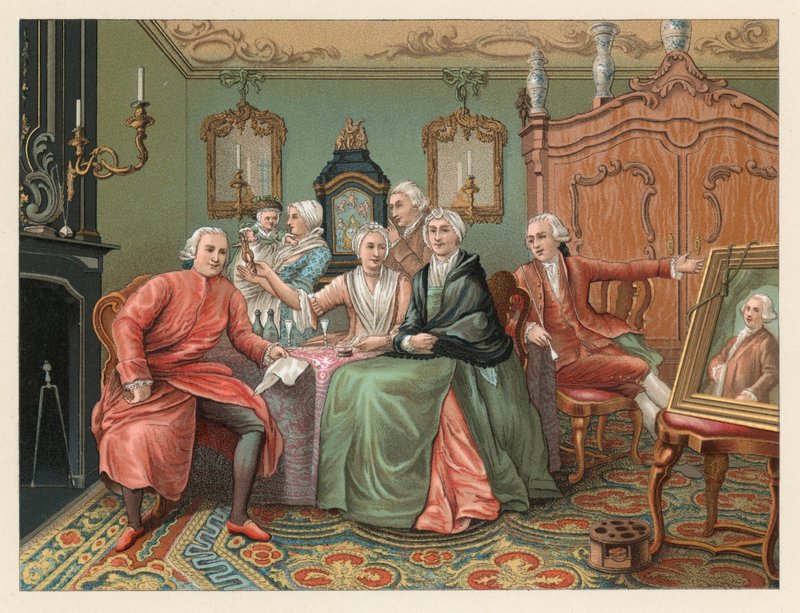 İngiltere XVIII.Yüzyıl Kostümü by French School