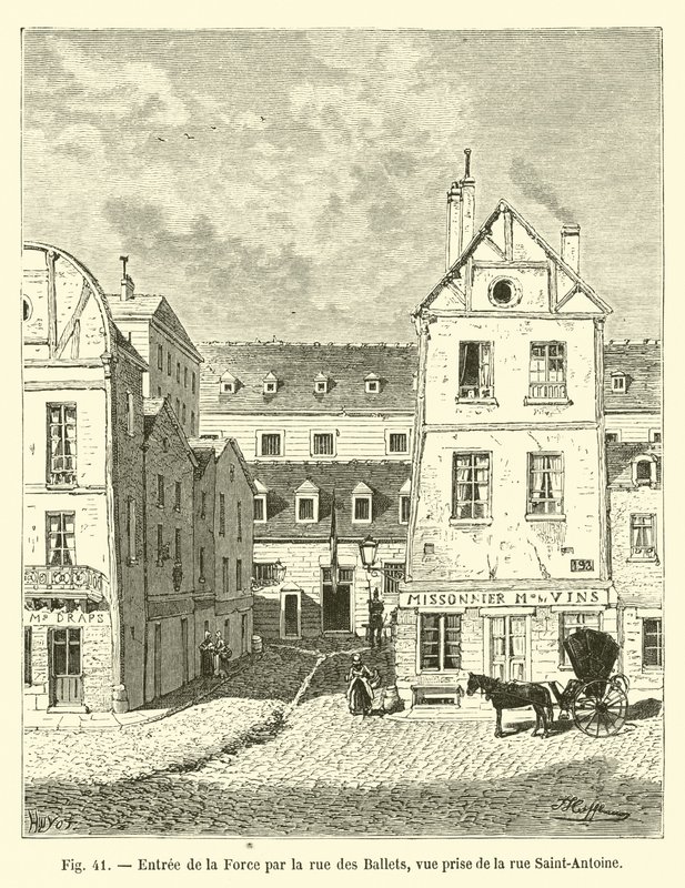 Rue des Ballets tarafından Gücün girişi, rue Saint-Antoine