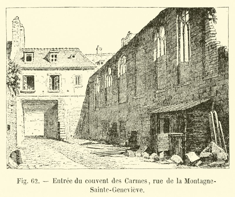Karmelit manastırına giriş, rue de la Montagne-Sainte-Genevieve by French School