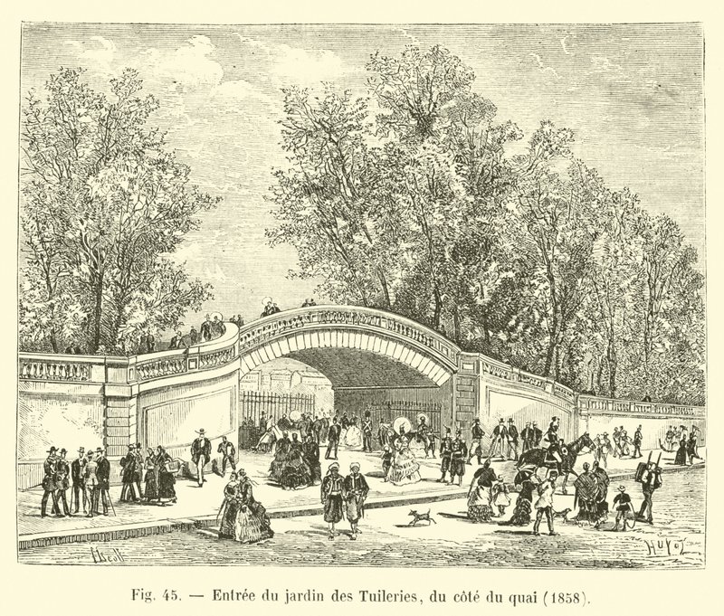 Quai tarafından Tuileries Bahçesi