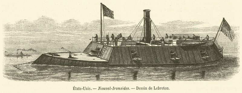 Amerika Birleşik Devletleri, New Ironsides (gravür) by French School