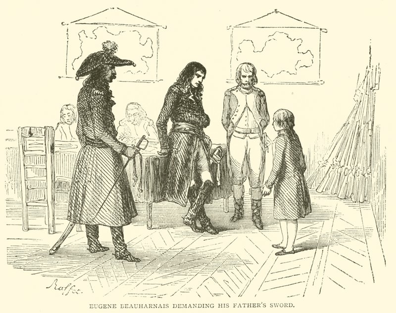 Eugene Beauharnais babasının kılıcını istiyor (gravür) by French School