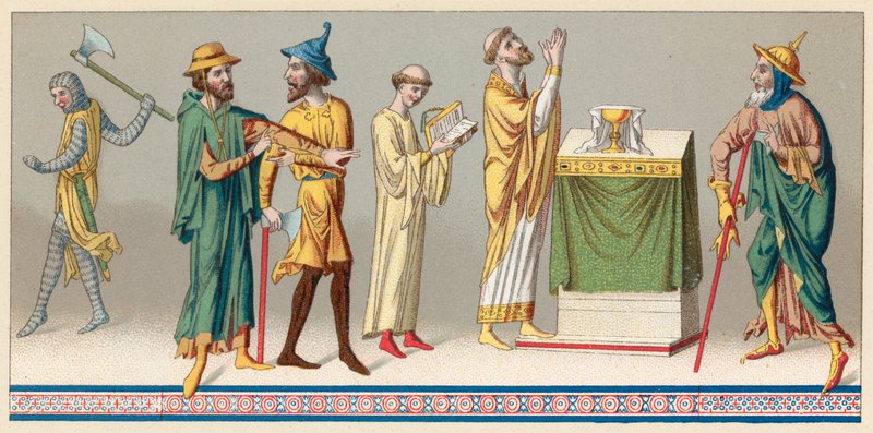 Avrupa Orta Çağ Kostümü by French School