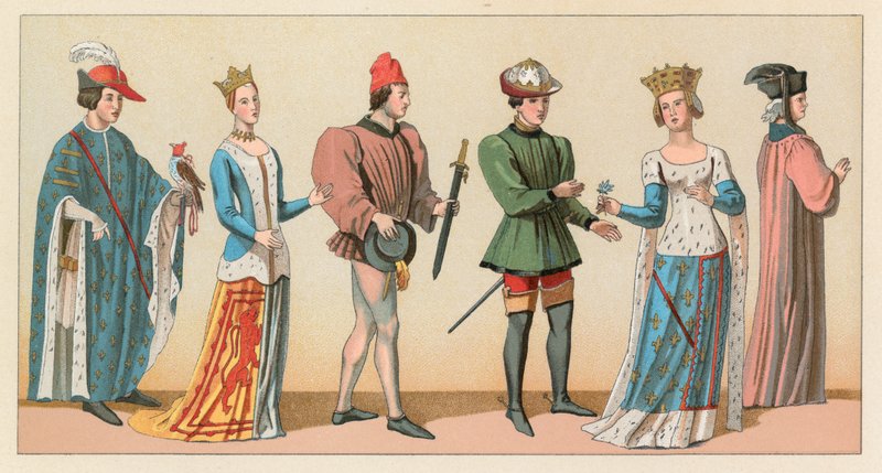 Avrupa Orta Çağ Kostümü by French School