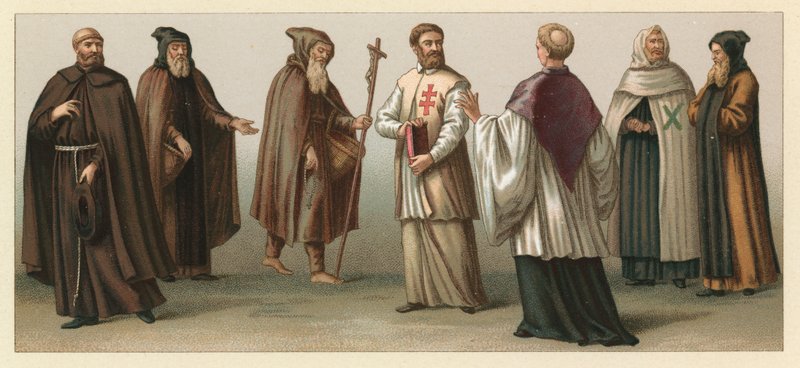 Avrupa XV-XVIII.Yüzyıl Kostümü by French School