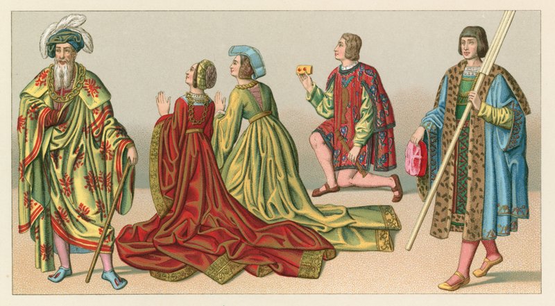 Avrupa XV-XVI. Yüzyıl Kostümü by French School