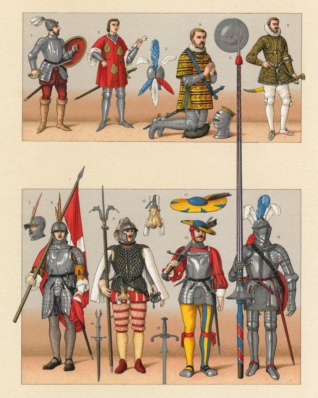 Avrupa XV-XVI.Yüzyıl Kostümü by French School