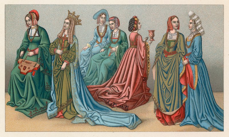 Avrupa XV-XVI.Yüzyıl Kostümü by French School