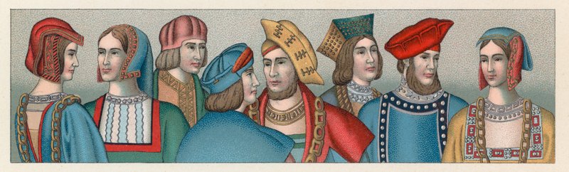 Avrupa XV-XVI.Yüzyıl Kostümü by French School
