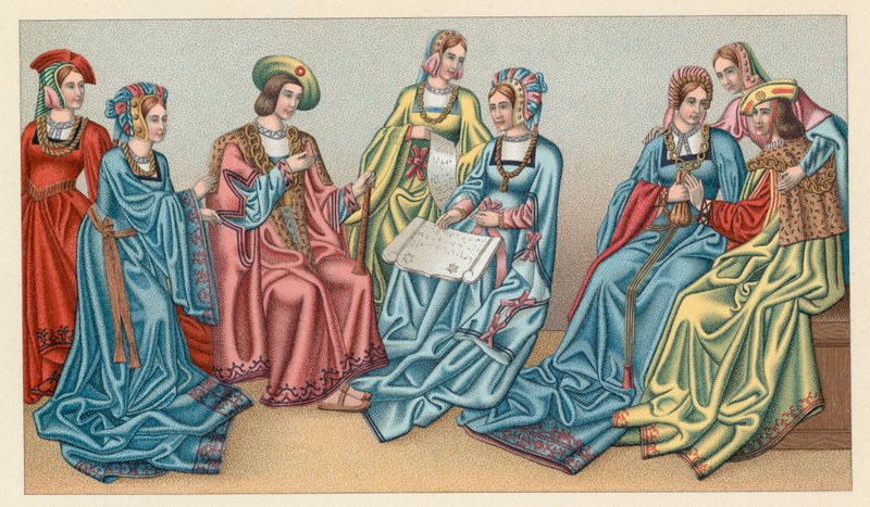Avrupa XV-XVI. Yüzyıl Kostümü by French School