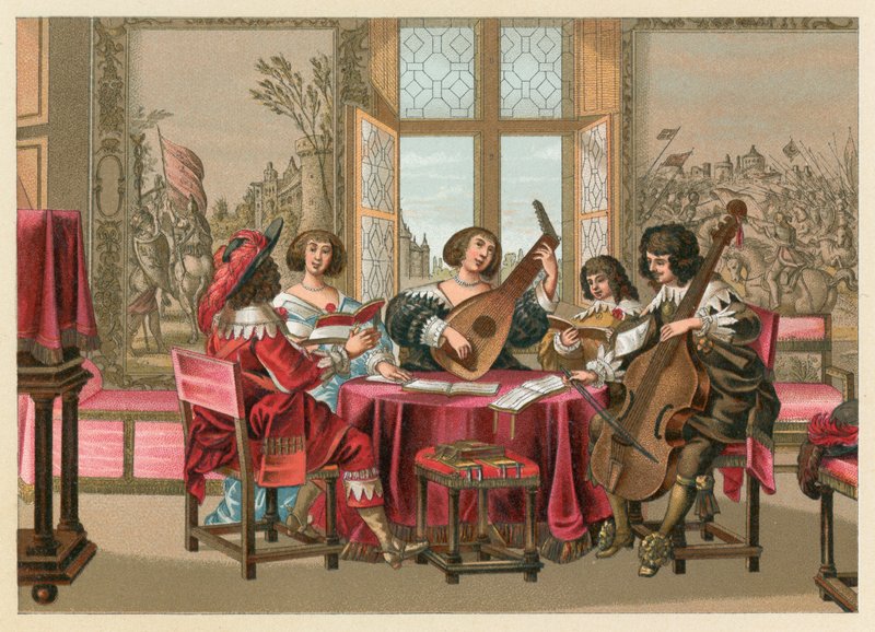 Avrupa XVII.Yüzyıl Kostümü by French School