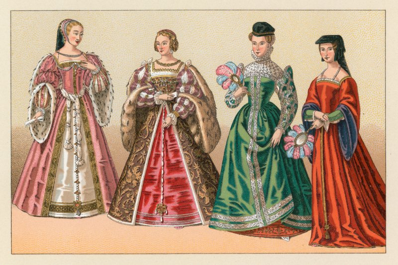 Avrupa XVI. Yüzyıl Kostümü by French School