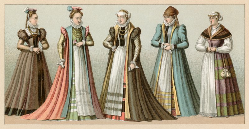 Avrupa XVI. Yüzyıl Kostümü by French School