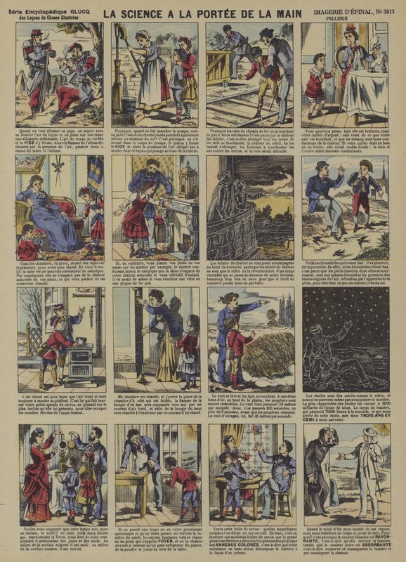 Bilimsel ilkelerin günlük gösterileri (renkli taş) by French School