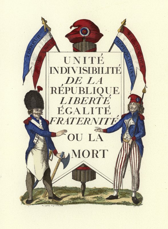 Bir Cumhuriyet afişinin tıpkıbasımı, Fransız Devrimi by French School