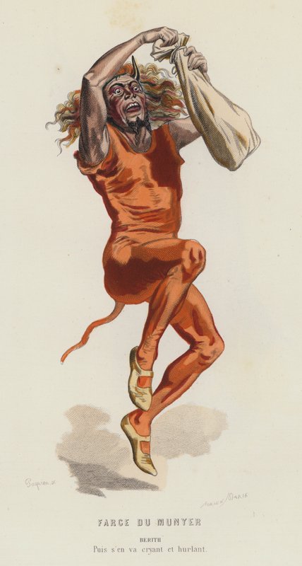 Farce Du Munyer (renkli gravür) by French School