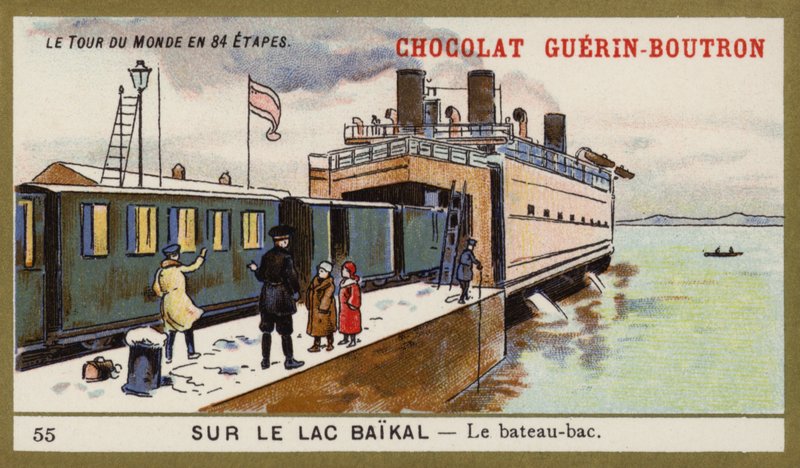 Baykal Gölü'nde Feribot (chromolitho) by French School